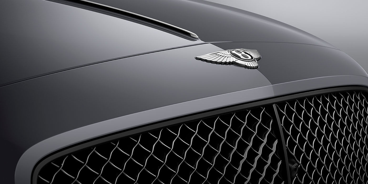Bentley Hangzhou - Gongshu Bentley Flying Spur S Cambrian Grey colour, featuring Bentley insignia and assertive matrix front grillle